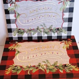 Buffalo Check Plaid Christmas Storage Boxes